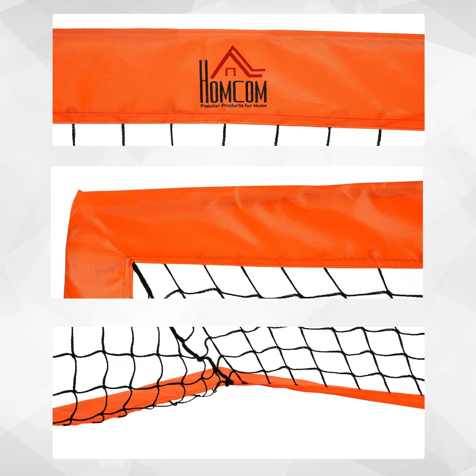 image 1 of HOMCOM Football Goal Folding Outdoor with All Weather Net 6'x3' Orange | Orange