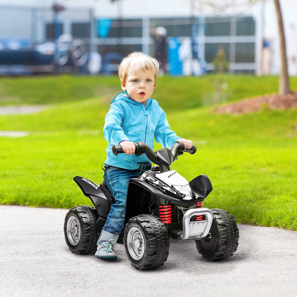 image 1 of AIYAPLAY Honda Licensed Kids Electric Quad Bike 6V ATV for 1.5-3 Years, Black