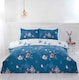 image 2 of Hummingbird Microfibre Reversible Duvet Cover Set with Pillowcase | Blue | Single | 1