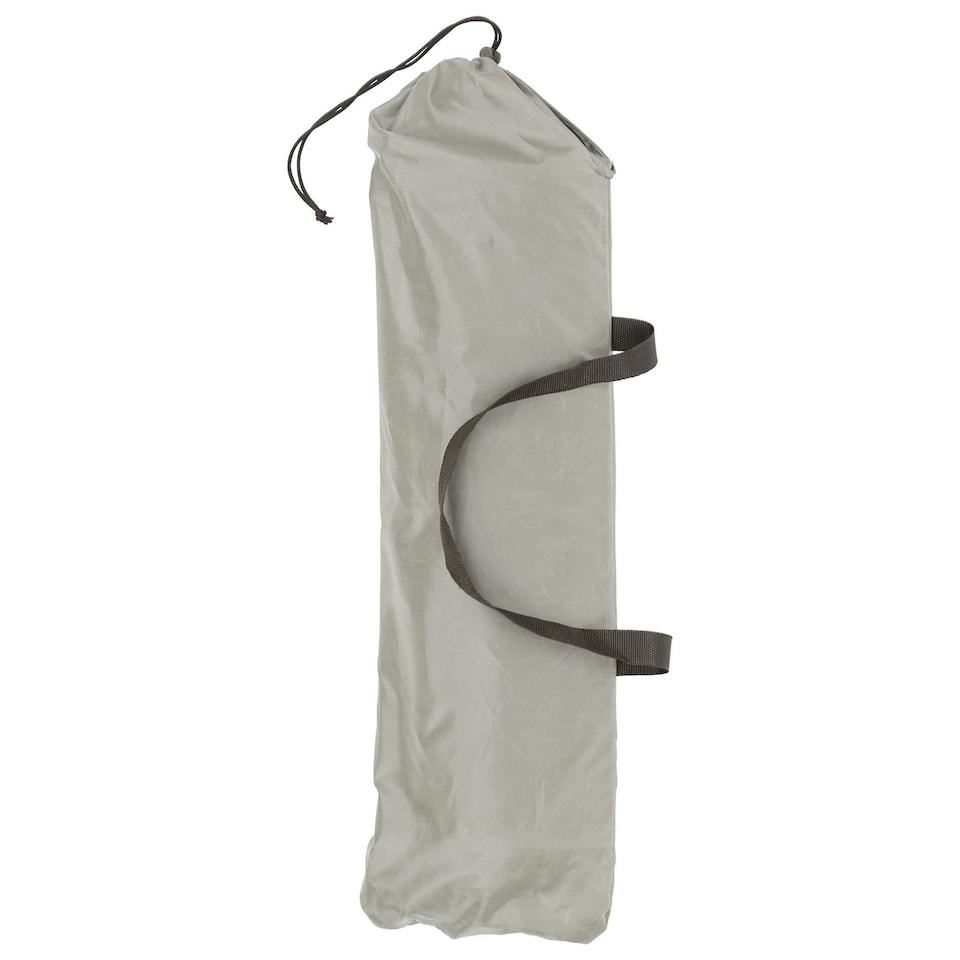 image 1 of Harbour Housewares Folding Beach Lounger - Matt Black/Beige
