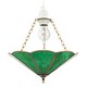 image 1 of Green Toned Chic Tiffany Glass Easy Fit Pendant Shade with Chains