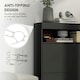 image 5 of HOMCOM Wall Mounted or Freestanding Shoe Cabinet with 2 Flip Drawers, Black