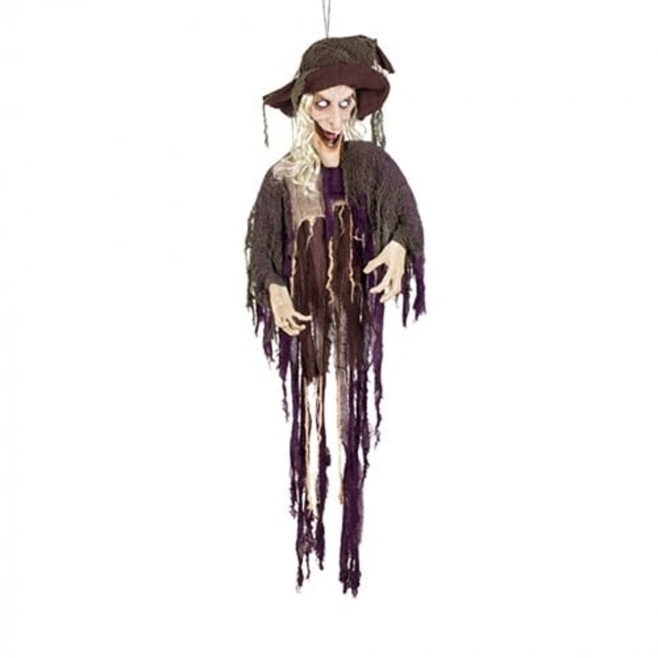 Laughing Witch Halloween Animated Prop Hanging Decoration 170cm