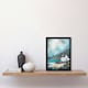 image 2 of White Scottish Cottage Loch Hills Oil Living Room Black Framed Wall Art Print A4