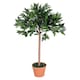 image 1 of Outsunny 3ft Artificial Olive Tree Indoor Plant Greenery for Home Office Potted in An Orange Pot