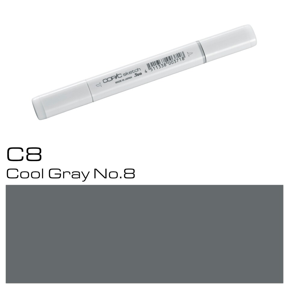 image 1 of Copic Sketch Marker, Cool Gray No.8, Single Pen
