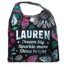 History & Heraldry Personalised Sparkle Reusable Foldable Shopper Bag - Lauren Multi