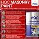 image 4 of HQC Masonry Touch Up Paint - Repairs & Covers Brick, Concrete, Pebbledash & Plaster - Leaf Brown - 5L