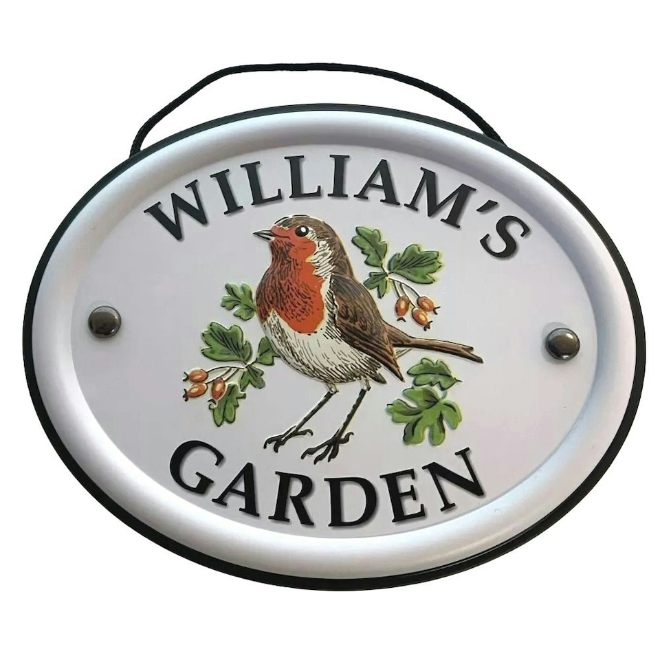 Decorative Bird Garden Sign - William