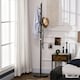 image 2 of HOMCOM Coat Rack Bamboo Coat Stand with Round Base for Handbags