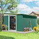 image 2 of Outsunny 11.3x9.2ft Steel Garden Storage Shed w/ Sliding Doors & 2 Vents, Green