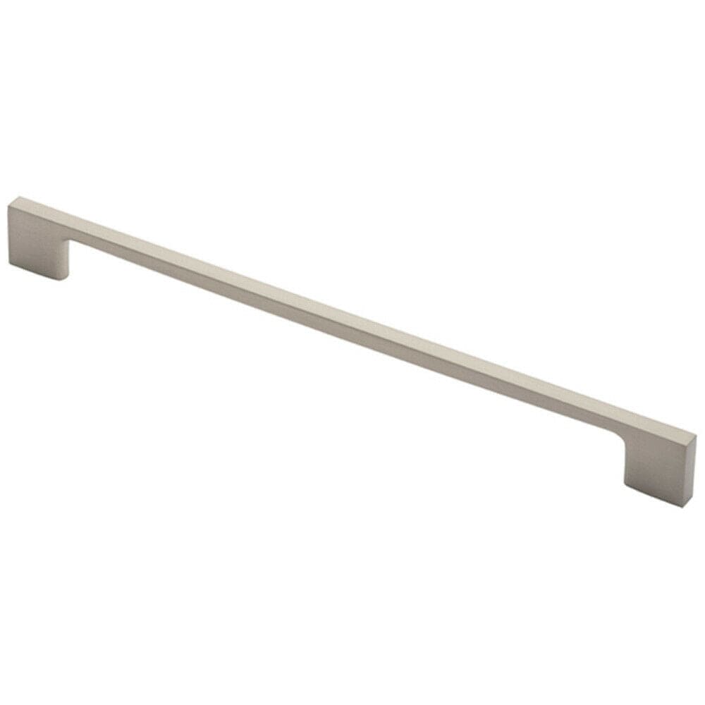 Loops Slim D Shape Pull Handle 290 x 9mm 256mm Fixing Centres Satin Nickel in Metallics
