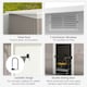 image 4 of Outsunny 9 x 4FT Metal Garden Storage Shed w/ 2 Door, Light Grey