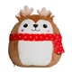 image 1 of Mumbles Squidgy Deer Christmas Plush Toy - Mid Brown - One Size