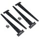 image 1 of 18in / 450mm Heavy Duty T Tee Hinges For Shed + Garden Gates Black Finish 4pc