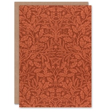 William Morris Art Card Acorns and Oak Leaves Pattern