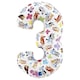 image 1 of Bluey Number 3 Giant Foil Helium Balloon 66cm / 26 in