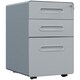 image 9 of Vinsetto 3 Drawer Steel Filing Cabinet w/ 4 Wheels Lock Pencil Box