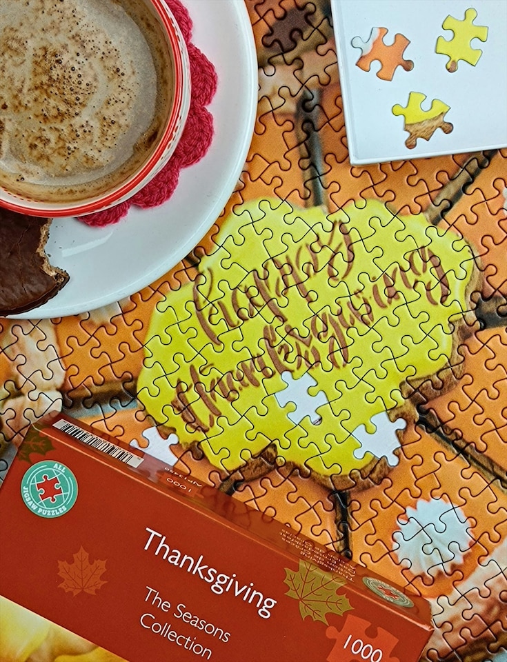 image 1 of Thanksgiving 1000 Piece Jigsaw Puzzle