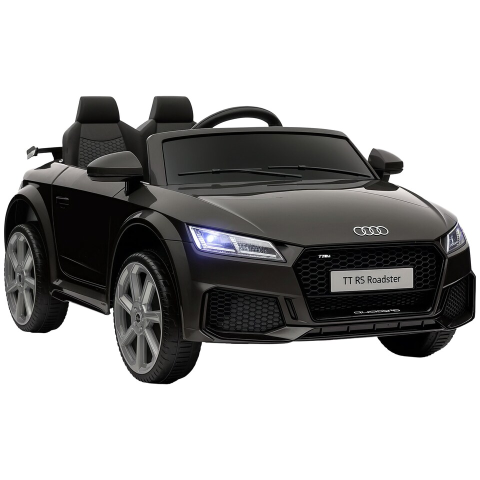 image 1 of HOMCOM 12V Battery Licensed Audi TT RS Ride-On Car w/ Headlight, Black