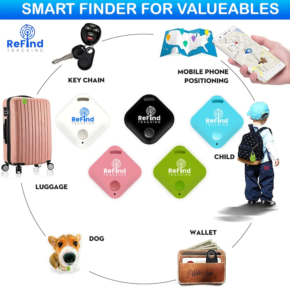 image 1 of R4 Smart Tracker for Android & iPhone Bluetooth 5.0 Samsung GPS AirTag