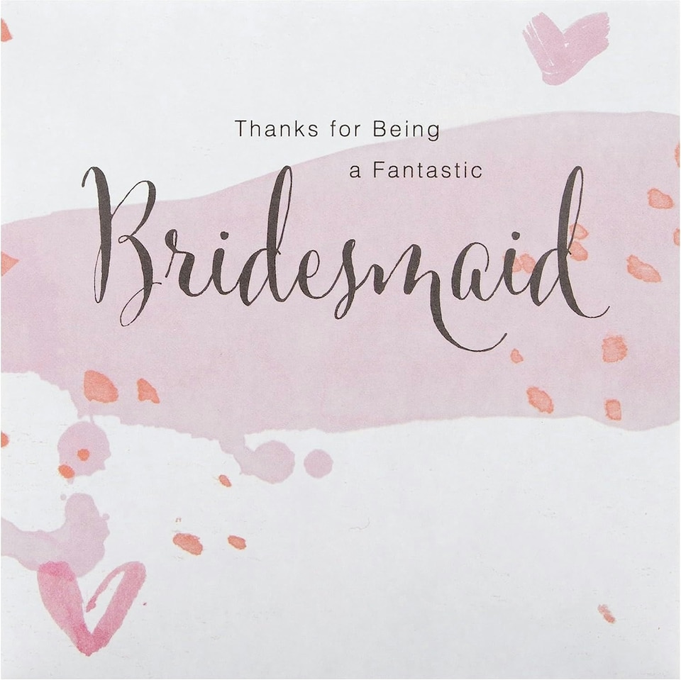 image 1 of Bridesmaid and Usher Thank You Cards Pack of 10 in 2 Contemporary Designs