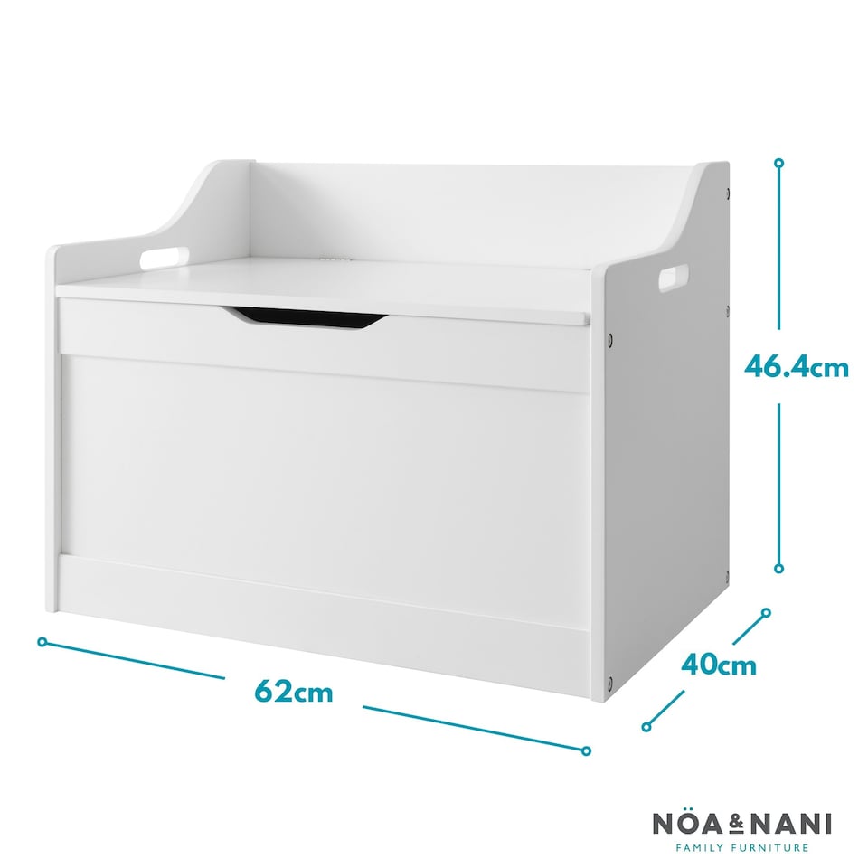 image 1 of Lola Toy Box Storage Organiser in Classic White | White | 1
