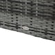 image 8 of Outsunny 4Pcs Patio Rattan Sofa Garden Furniture Set Table w/ Cushions Grey