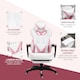 image 8 of Vinsetto Gaming Chair Ergonomic Reclining Manual Footrest Wheels Stylish Pink