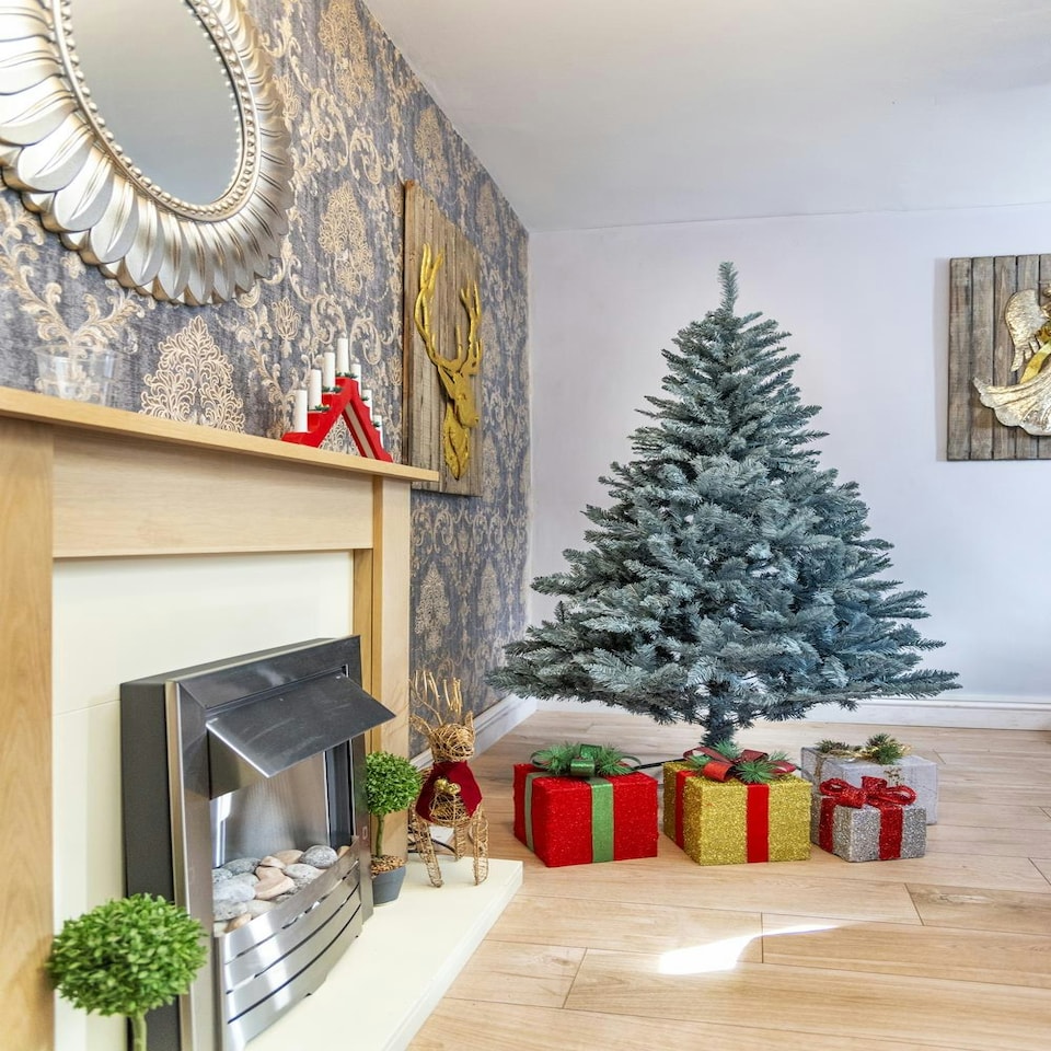 image 1 of 6ft Imperial Pine Frosty Green Christmas Tree Green | 6ft