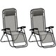 image 10 of Garden Vida Set of 2 Zero Gravity Chairs - Grey