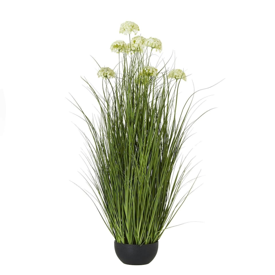 image 1 of Hill Interiors Allium Artificial Potted Plant - White - One Size