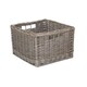 image 1 of Square Antique Wash Unlined Storage Basket Brown | Brown | M