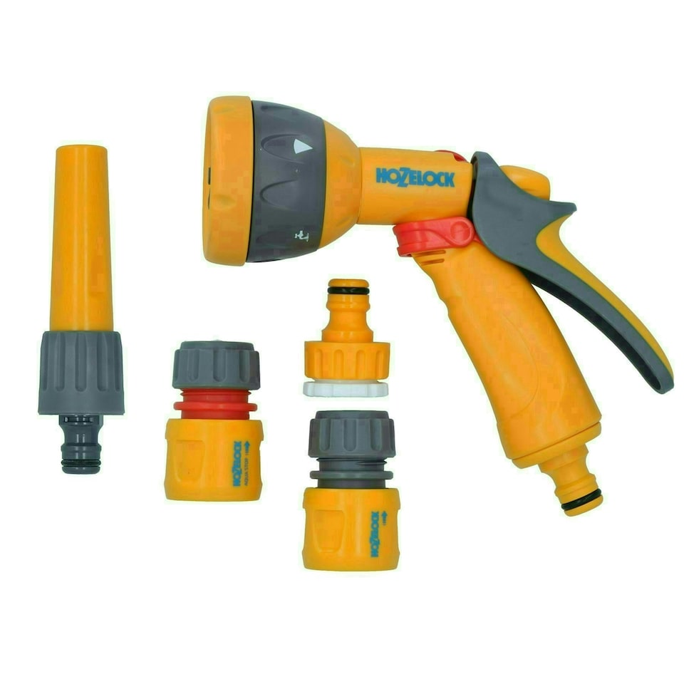 image 1 of Hozelock Spray Nozzle & 5 Function Water Gun & Fittings Yard Garden Hose Pipe