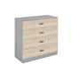 image 1 of Ash Grey - Chest of 4 Drawers | Grey | 1