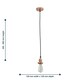 image 5 of First Choice Lighting Flex Suspension Polished Copper Pendant Kit with Black Fabric Cable Copper