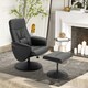 image 2 of HOMCOM PU Leather Armchair and Footrest Swivel Recliner Black