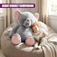 image 6 of The Magic Toy Shop Jumbo Elephant Soft Toy 100cm Giant Plush Stuffed Animal