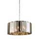 image 1 of Clooney 8 Light Ceiling Pendant Slate Grey Gloss Paint, Smoke Cut Glass, E14