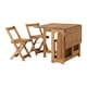 image 3 of Santos Butterfly Indoor Dining Set (Set of 4) - Natural Wax