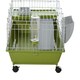 image 10 of PawHut 89cm Small Animal Cage for Rabbit Guinea Pig w/ Food Dish Green