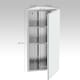 image 5 of HOMCOM Stainless Steel Wall mounted Bathroom Corner Mirror Storage Cabinet Single Door 300mm (W)