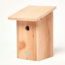 Homescapes Real Wood Great Tit Bird Box House Multi