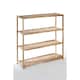 image 2 of Parker Walnut Wood Bathe Four Tier Shoe Rack | Cream