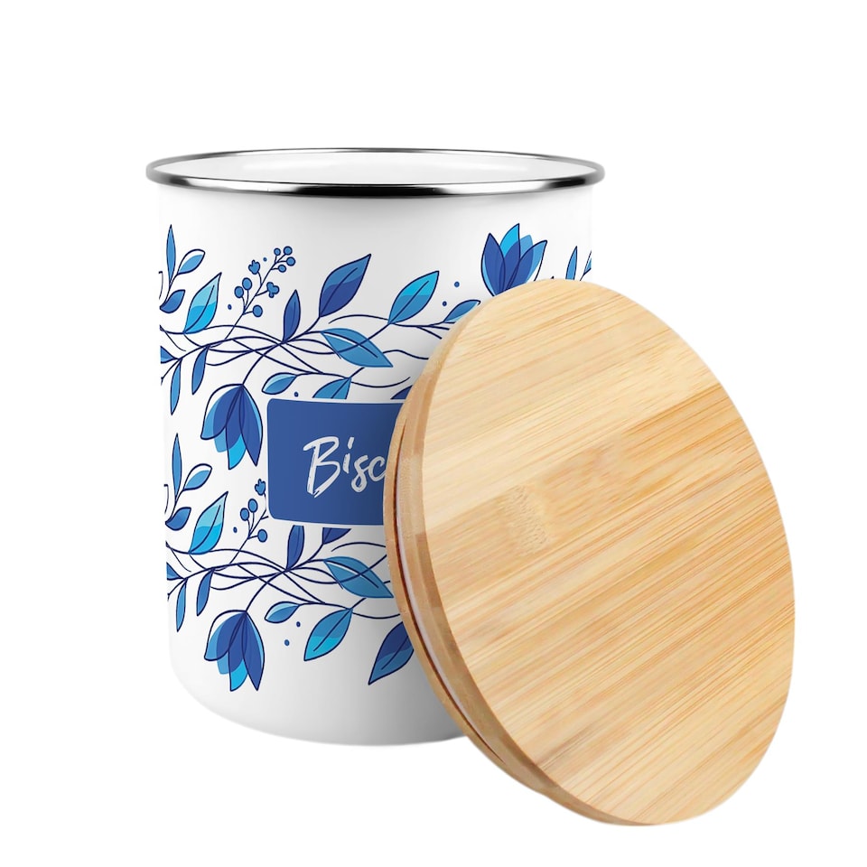image 1 of Blue Petals Extra Large Biscuit Tin