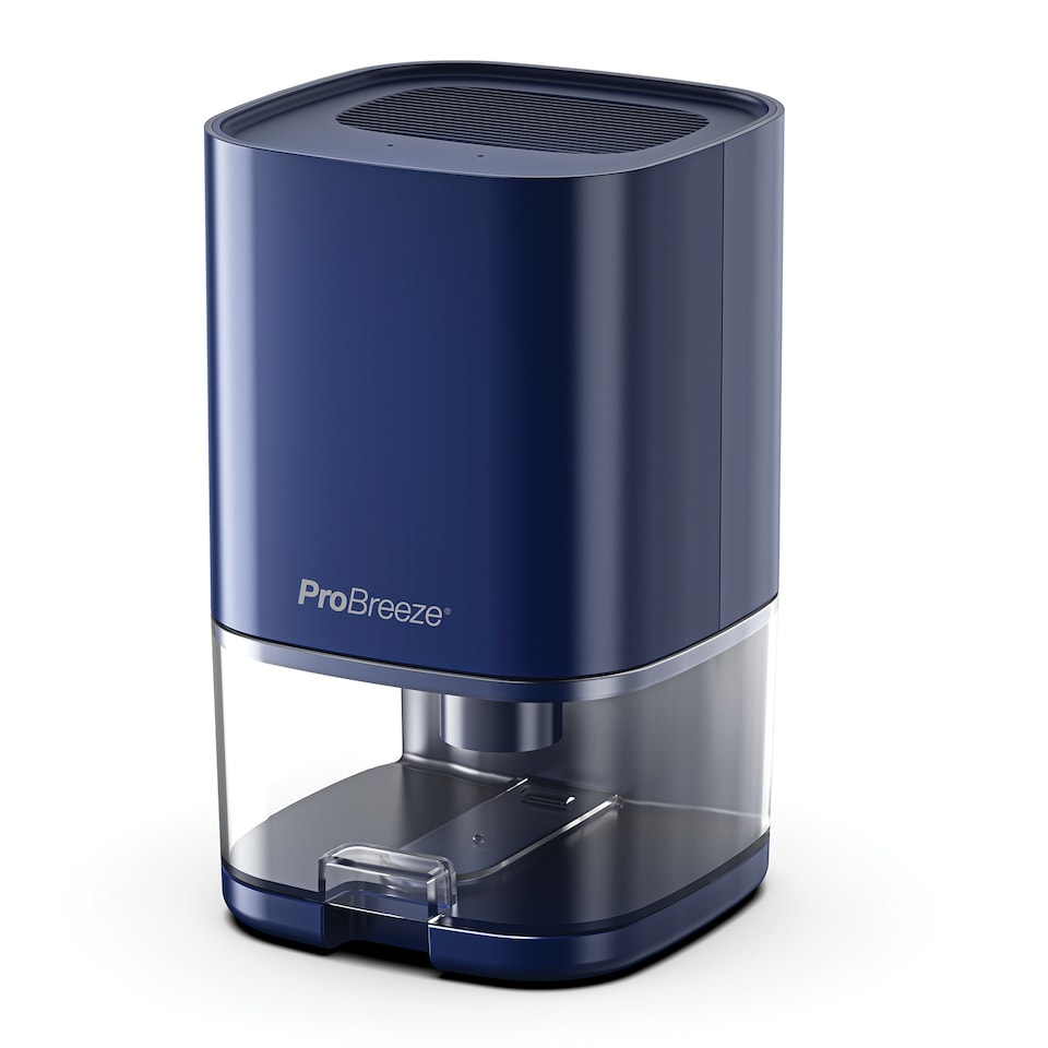 image 1 of Pro Breeze 1000ml Dehumidifier with 4-hour Timer and LED Light - Blue
