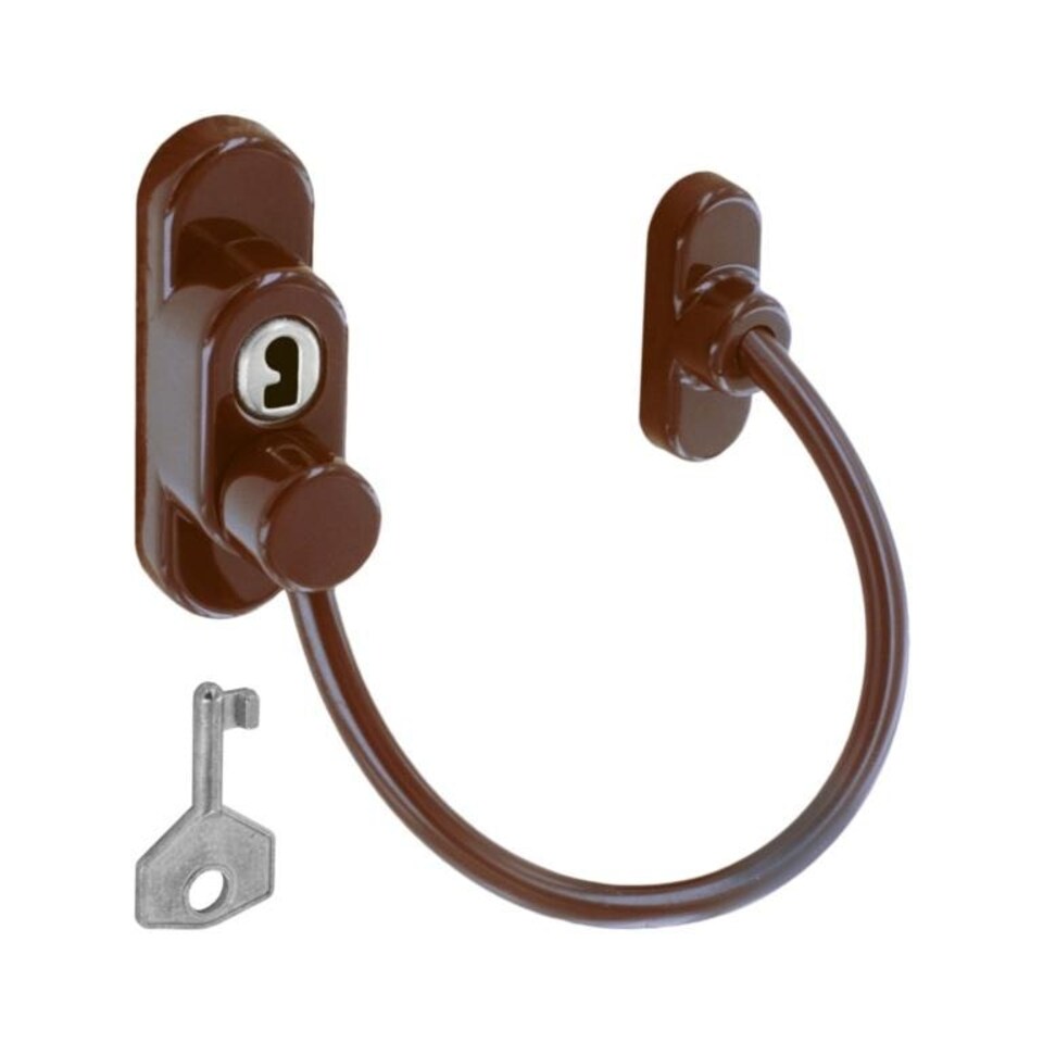 Securit Window Cable Restrictor - Brown - One Size