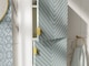 image 5 of Wall Hung Bathroom Cabinets Furniture Set Green 600mm Vanity Sink Unit with Basin and Tallboy Ribbed Fluted Cara