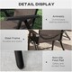 image 6 of Outsunny Set of 4 Outdoor Wicker Folding Chairs, Patio PE Rattan Dining Armrests Chair set with 7 Levels Adjustable Backrest, for Outdoors, Camping, Dark Brown