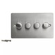 image 1 of Volex Crabtree 4-Gang Dimmer Light Switch - Flush Style